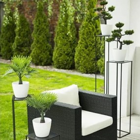 Portafiori 100x24 cm nero