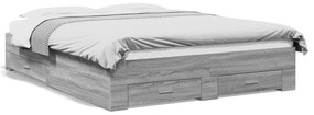 Giroletto cassetti grigio sonoma 150x200 cm legno multistrato