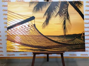 Quadro su tela – Amaca sulla spiaggia