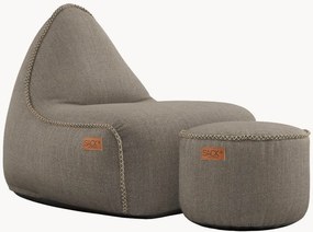 Pouf sacco da giardino con poggiapiedi Cobana