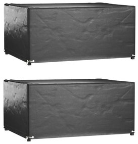 Copri Mobili Giardino 2pz 8 Occhielli 180x135x80cm Rettangolare /