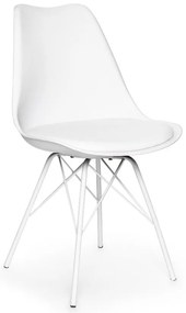 Set di 2 sedie bianche con base in metallo bianco Eco - Bonami Essentials