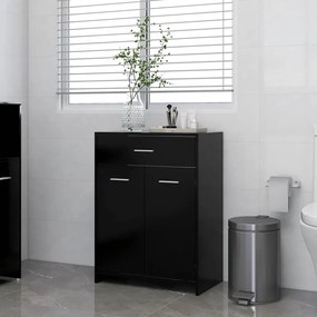 Mobile Da Bagno Nero 60x33x80 Cm İn Legno Tecnico /