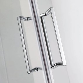 Porta doccia pieghevole Slimline L 80 x H 195cm, Sp. 6 mm in vetro profilo cromo