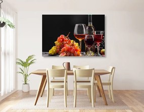 Quadro su tela – Vino e uva