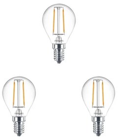 3-pack Lampadina LED 2W (250lm) Corona E14 - Philips