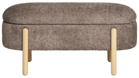 Panchina marrone con rivestimento in bouclé Branca – House Nordic