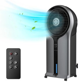 Raffrescatore Evaporativo ad Acqua 110W Portatile, Silenzioso, Serbatoio 5,5L