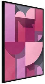 Poster  Pink Geometry  Cornice Quadri Cornice nera, Larghezza x Altezza Home decor 20x30