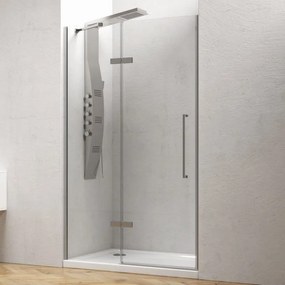 Kamalu - porta doccia battente 80cm con laterale fisso kt4000