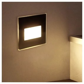 Segnapasso LED per Scatola 503 4W IP65 Nero - Antiabbagliamento Colore  Bianco Caldo 2.700K