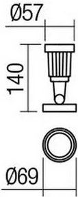 Redo 9997 - Lampada LED da esterno TIM LED/5W/230V IP65