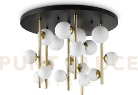 Perlage lampadario da soffitto 18 luci attacco g9 bianco lampadine ...