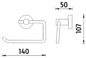 NIMCO UN 13055-26 - Portarotolo UNIX cromo lucido