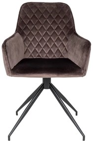 Sedia da pranzo marrone in imbottito Harbo – House Nordic