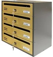 ALUBOX CASSETTA CUBO/R A 4 POSTI ORO ALUBOX PZ 1,0