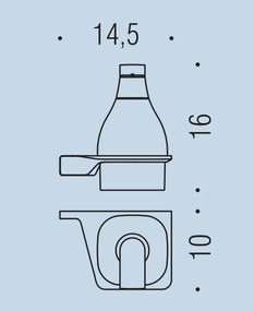 Colombo Alize B9330S dispenser spandisapone sinistro a muro in vetro Acidato Naturale cromo