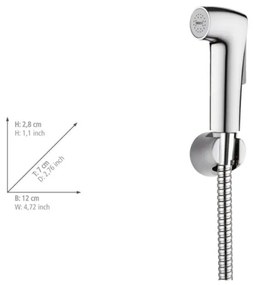 WENKO 23999100 - Set per bidet WATERSAVING SYSTEM 12x7 cm lucido cromo/argento