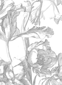 KEK Amsterdam Carta da parati panoramica Engraved Flowers 1 - Multicolor - 3.896m
