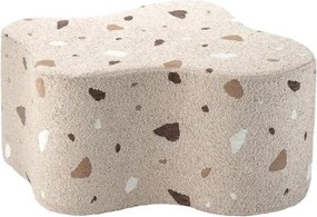 Pouf per bambini marrone chiaro con rivestimento in bouclé e ciniglia Terrazzo Cloud – Wigiwama
