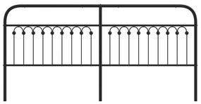 Testiera in metallo nero 193 cm