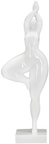 Statua Elegante di Donna in Posizione Yoga 16x9x45,8 cm