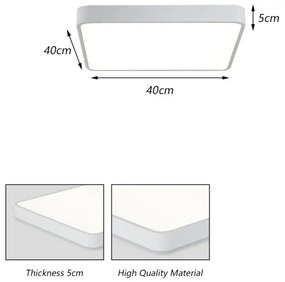 Brilagi - Lampada LED da soffitto POOL SQUARE LED/36W/230V 3000/4500/6000K 40x40 cm bia
