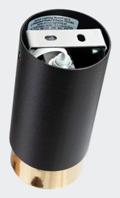 Plafoniera nera/dorata Crown – Sollux