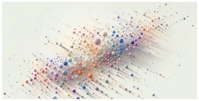 Quadro su tela – Esplosione di bolle colorate sulla tela