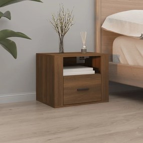 Comodino A Muro Rovere Marrone 50x36x40 Cm /
