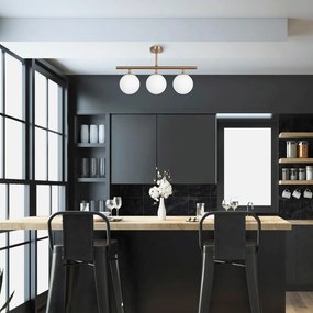 Plafoniera color bronzo con paralume in vetro ø 15 cm Atmaca – Opviq lights