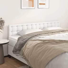 Testiera 2 Pz Bianco 80x5x78/88 Cm İn Similpelle /