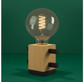 Eglo 390193 - Lampada da tavolo LEVANTARA 1xE27/40W/230V nero/marrone