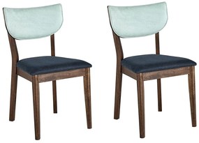 Set di 2 sedie legno blu MOKA Beliani