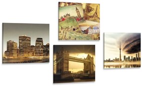 Set di quadri – Città misteriose