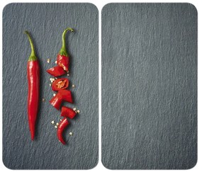 Set di 2 copri stufe in vetro, 52 x 30 cm Cayenne - Wenko