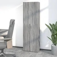 Armadio per Ufficio Grigio Sonoma 60x32x190cm Legno Multistrato cod mxl 68850