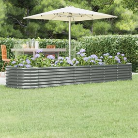 Letto Giardino Acciaio Verniciato A Polvere 296x80x36 Cm Grigio /