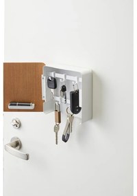 Armadietto portachiavi bianco con porta in compensato Yamazaki Rin - YAMAZAKI