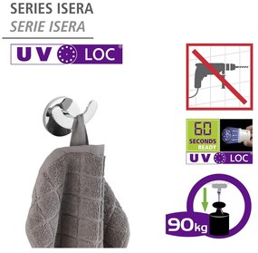 Gancio autoportante in acciaio inox in argento opaco Isera - Wenko