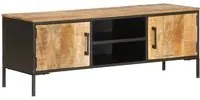 Mobile Porta TV 110x35x40 cm in Legno Massello di Mango Grezzo 376043