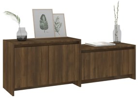 Mobile tv rovere marrone 146,5x35x50 cm in truciolato