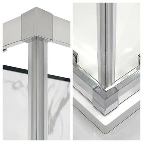 Box doccia 3 lati 70x150x70 cm con doppio scorrevole vetro trasparente Ted