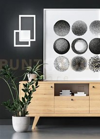 Applique in alluminio colore bianco cross led 20w cct 3000k 4000k 6...