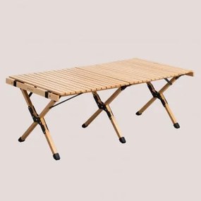 Tavolo da campeggio rettangolare pieghevole in legno di faggio - Sklum