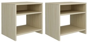 Comodini Rovere Sonoma 2 Pz 40x30x40 Cm İn Legno Multistrato /