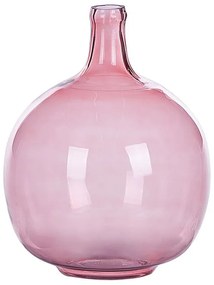 Vaso da fiori vetro rosa 31 cm CHAPPATHI Beliani