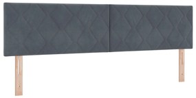 Testiera  design a blocchi diamante grigio scuro 180 cm in velluto