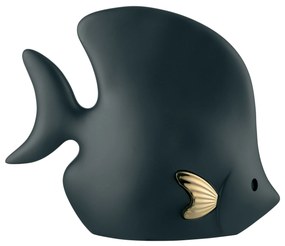 Bongelli preziosi Scultura in marmorino moderna Pesce collezione Sea h 32 cm NERO ORO