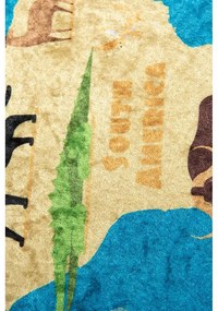 Tappeto antiscivolo blu per bambini , 100 x 160 cm Map - Conceptum Hypnose